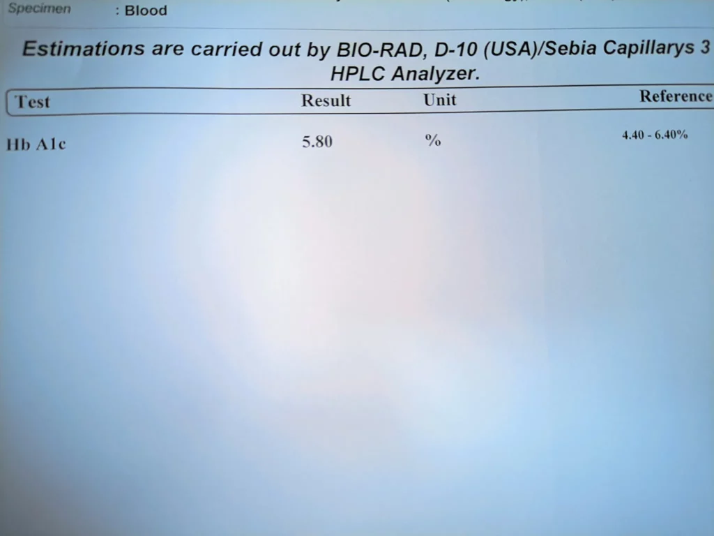 HbA1c টেস্ট রিপোর্ট — HPLC পদ্ধতিতে গ্লাইকেটেড হিমোগ্লোবিনের শতাংশ ফলাফল বাংলাদেশ
