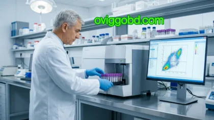 HLA B27 test price in Bangladesh — laboratory technologist performing flow cytometry analysis